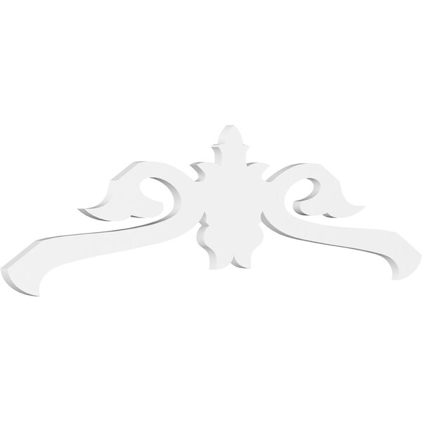 Ekena Millwork Pitch Florence Architectural Grade PVC Gable Pediment, 60"W x 17 1/2"H x 1"P (7/12) GPP060X018X100FLO - main